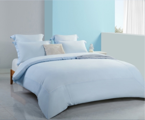 Tencel Linen Battaniye Kapak Kraliçe Rahat Mavi Battaniye Kapak