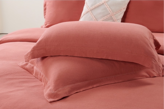 Rayon Linen Duvet Cover King OEM Katı Sürdürülebilir King Duvet Cover Set