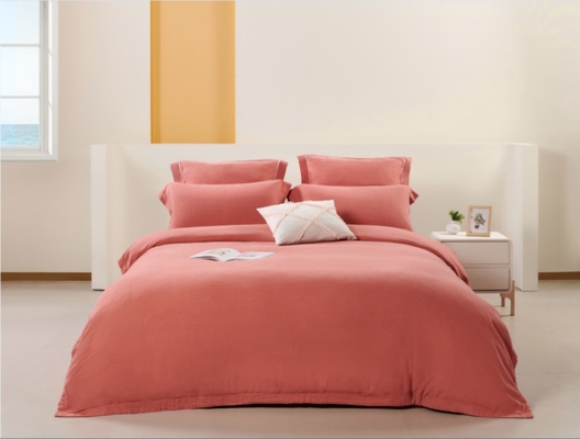 Rayon Linen Duvet Cover King OEM Katı Sürdürülebilir King Duvet Cover Set