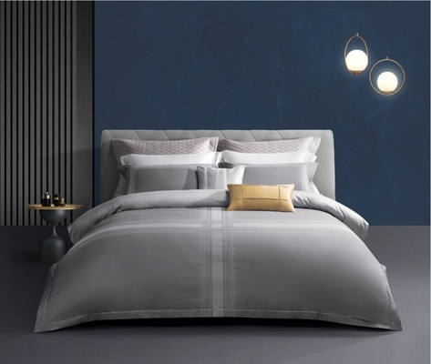 Açık Gri Oeko Tex Standard 100 Duvet Cover King Çift Duvet Set