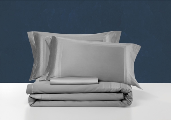 Açık Gri Oeko Tex Standard 100 Duvet Cover King Çift Duvet Set