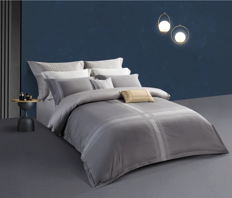 Açık Gri Oeko Tex Standard 100 Duvet Cover King Çift Duvet Set