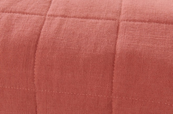 OEM Rayon Linen Quilt Set Katı Sürdürülebilir Yanmış Portakal Quilt Set