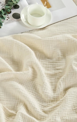 OEM Beige Muslin Battaniye Oeko Tex Yetişkinler İçin Ağırlıklı Battaneler