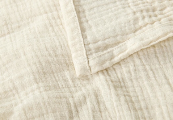 OEM Beige Muslin Battaniye Oeko Tex Yetişkinler İçin Ağırlıklı Battaneler