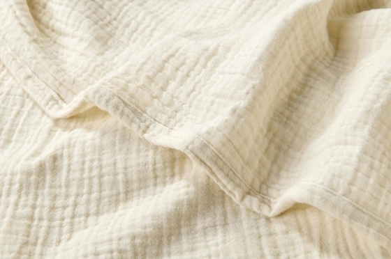OEM Beige Muslin Battaniye Oeko Tex Yetişkinler İçin Ağırlıklı Battaneler