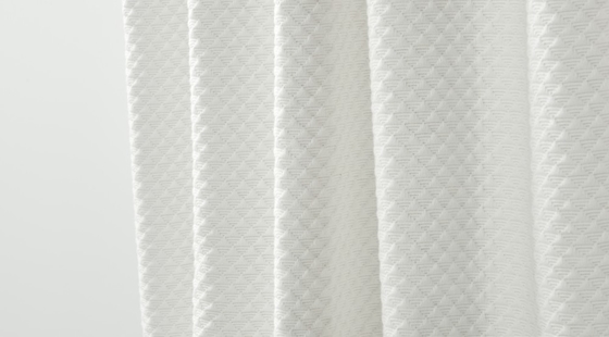 Açık Gri Duş Perde Jacquard % 95 Pamuk % 5 Geri Dönüştürülmüş Poliester