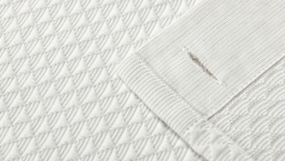 Açık Gri Duş Perde Jacquard % 95 Pamuk % 5 Geri Dönüştürülmüş Poliester