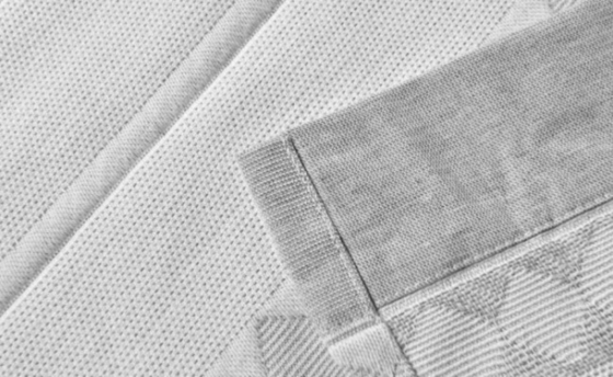 Polyester Pamuk Jacquard Duş Perde Gri Çizgili Duş Perde