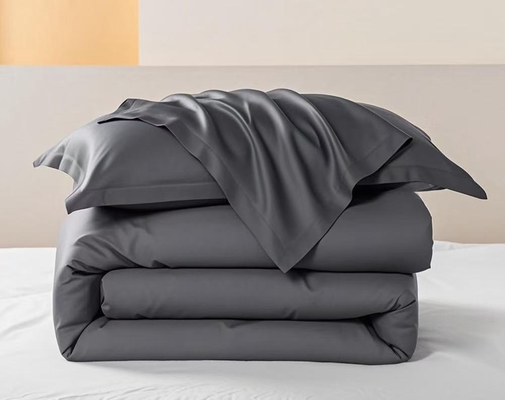 OEM Tencel Liyosel Yorgan Takımı Koyu Gri Rahat İkiz Yorgan Takımları